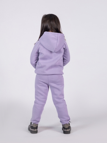 296-СР. Свитшот с капюшоном  + Штаны, хлопок 65%, 35% ПЭ, 3-х нитка (начес) сирень 80,86,92